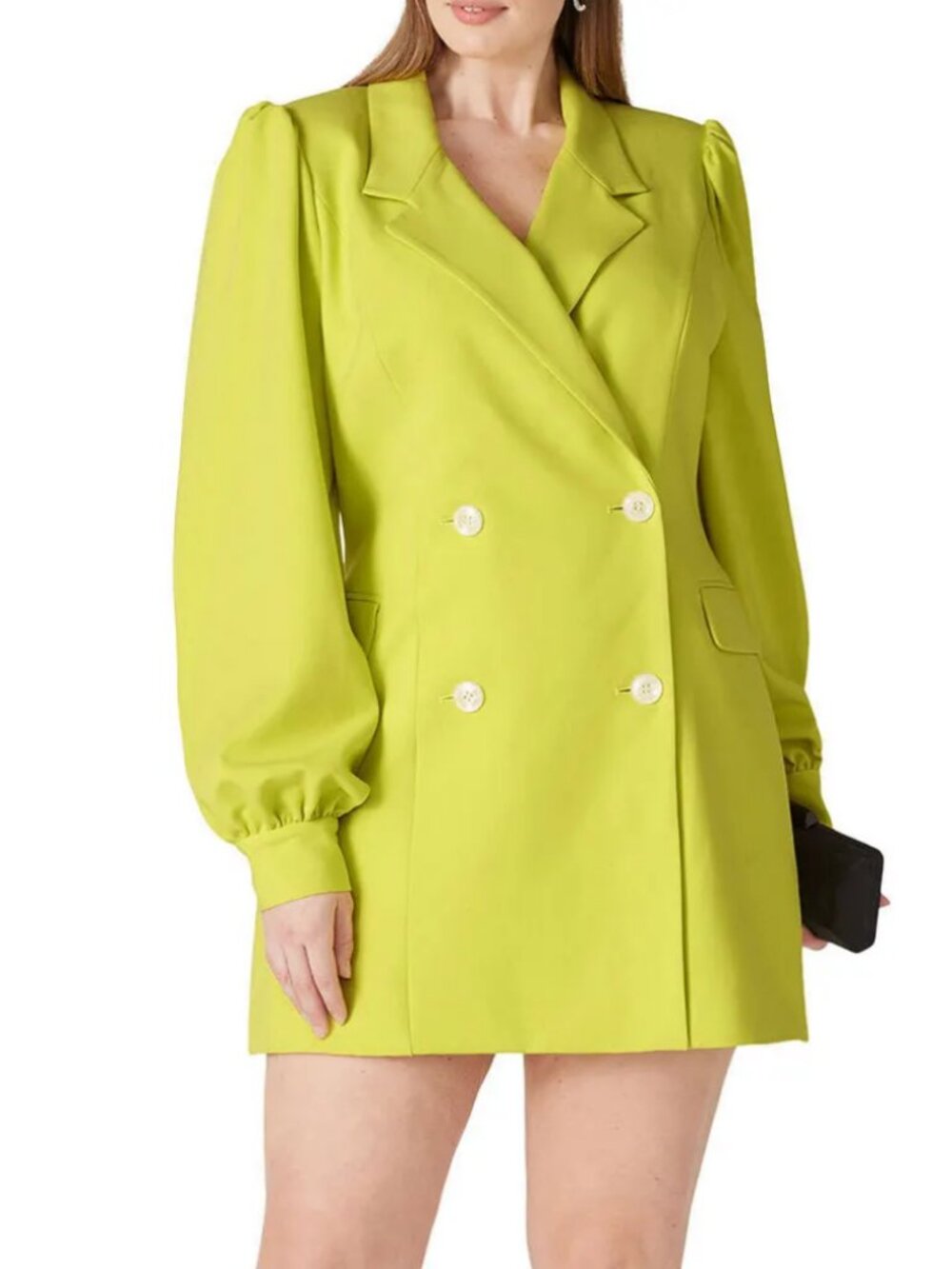 Bright Yellow Blazer Dress size 16, Black Halo